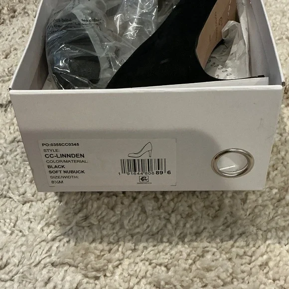 Corso Como Black Suede Heels - Picture 2 of 3